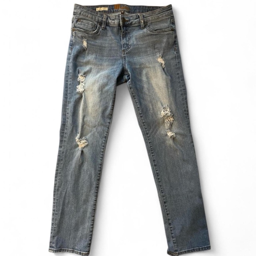 Size 10 l "Katy" Boyfriend Distressed Jeans - "Kut from the Kloth"